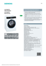 Product informatie SIEMENS wasmachine WM14U840EU
