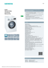 Product informatie SIEMENS wasmachine WM16W790NL