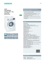 Product informatie SIEMENS wasmachine WM16W890NL