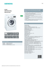 Product informatie SIEMENS wasmachine WM16WH59NL