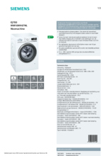 Product informatie SIEMENS wasmachine WM16WH67NL