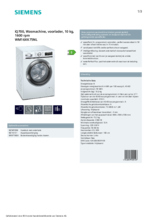 Product informatie SIEMENS wasmachine WM16XK75NL