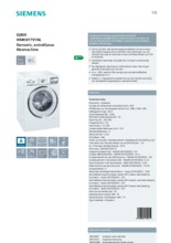 Product informatie SIEMENS wasmachine WMH6Y791NL