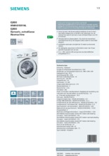 Product informatie SIEMENS wasmachine WMH6Y891NL