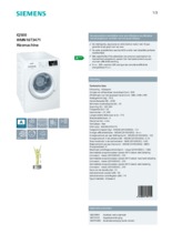 Product informatie SIEMENS wasmachine WMN16T3471