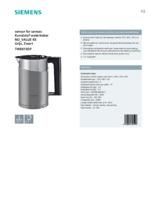 Product informatie SIEMENS waterkoker grijs TW86105P