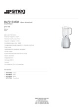 Product informatie SMEG blender zilver BLF01SVEU