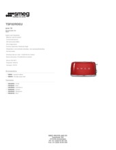 Product informatie SMEG broodrooster rood TSF02RDEU
