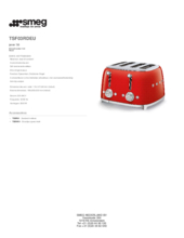 Product informatie SMEG broodrooster rood TSF03RDEU