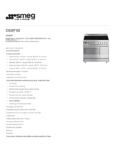 Product informatie SMEG fornuis inductie rvs C92IPX8