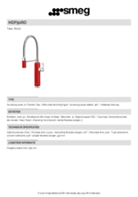 Product informatie SMEG keukenkraan rood MDF50RD