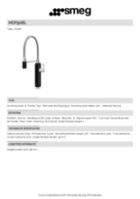 Product informatie SMEG keukenkraan zwart MDF50BL
