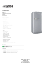 Product informatie SMEG koelkast FAB50RSV zilvermetallic