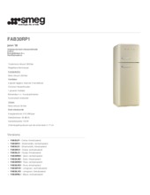 Product informatie SMEG koelkast crème FAB30RP1