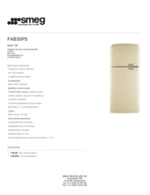 Product informatie SMEG koelkast crème FAB50PS