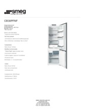 Product informatie SMEG koelkast inbouw CB30PFNF