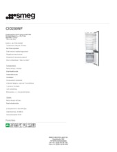 Product informatie SMEG koelkast inbouw CID280NF