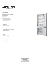Product informatie SMEG koelkast inbouw CR325P1