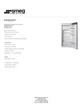 Product informatie SMEG koelkast inbouw FR2052P1