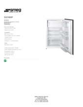 Product informatie SMEG koelkast inbouw S3C090P