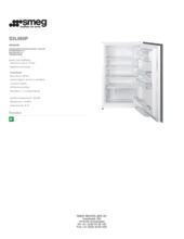 Product informatie SMEG koelkast inbouw S3L090P
