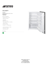 Product informatie SMEG koelkast inbouw S3L090P1