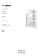 Product informatie SMEG koelkast inbouw S7192CS2P