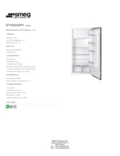 Product informatie SMEG koelkast inbouw S7192CS2P1