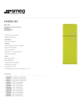 Product informatie SMEG koelkast lime groen FAB30LVE1
