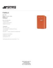 Product informatie SMEG koelkast oranje FAB5LO