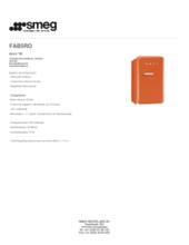 Product informatie SMEG koelkast oranje FAB5RO