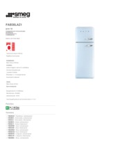 Product informatie SMEG koelkast pastelblauw FAB30LAZ1