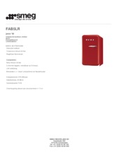 Product informatie SMEG koelkast rood FAB5LR