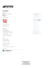Product informatie SMEG koelkast wit FAB50BS