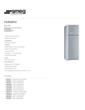 Product informatie SMEG koelkast zilver metallic FAB30RX1