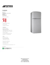 Product informatie SMEG koelkast zilvermetallic FAB50X