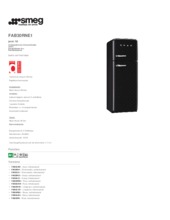 Product informatie SMEG koelkast zwart FAB30RNE1