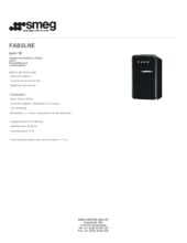 Product informatie SMEG koelkast zwart FAB5LNE