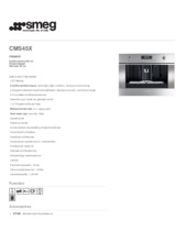 Product informatie SMEG koffiemachine CMS45X