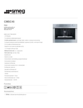 Product informatie SMEG koffiemachine CMSC45