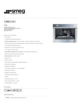 Product informatie SMEG koffiemachine CMSC451
