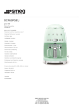 Product informatie SMEG koffiemachine groen DCF02PGEU