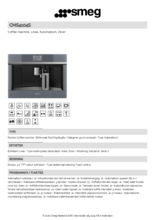 Product informatie SMEG koffiemachine inbouw zilver CMS4104S