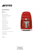 Product informatie SMEG koffiemachine rood DCF02RDEU