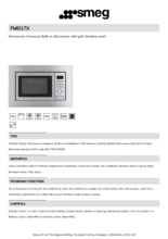 Product informatie SMEG magnetron met grill inbouw FMI017X