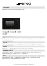Product informatie SMEG magnetron met grill inbouw zwart FMI120N2