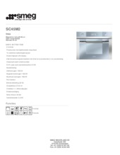 Product informatie SMEG magnetron met grill rvs SC45M2