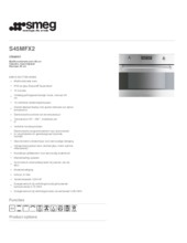 Product informatie SMEG oven inbouw S45MFX2