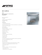 Product informatie SMEG oven inbouw pizza SC112PZ8 
