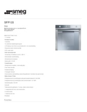 Product informatie SMEG oven inbouw rvs SFP125